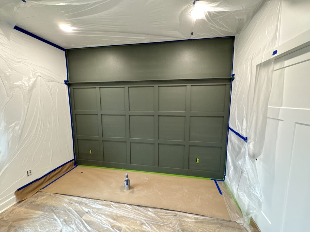 accent wall green