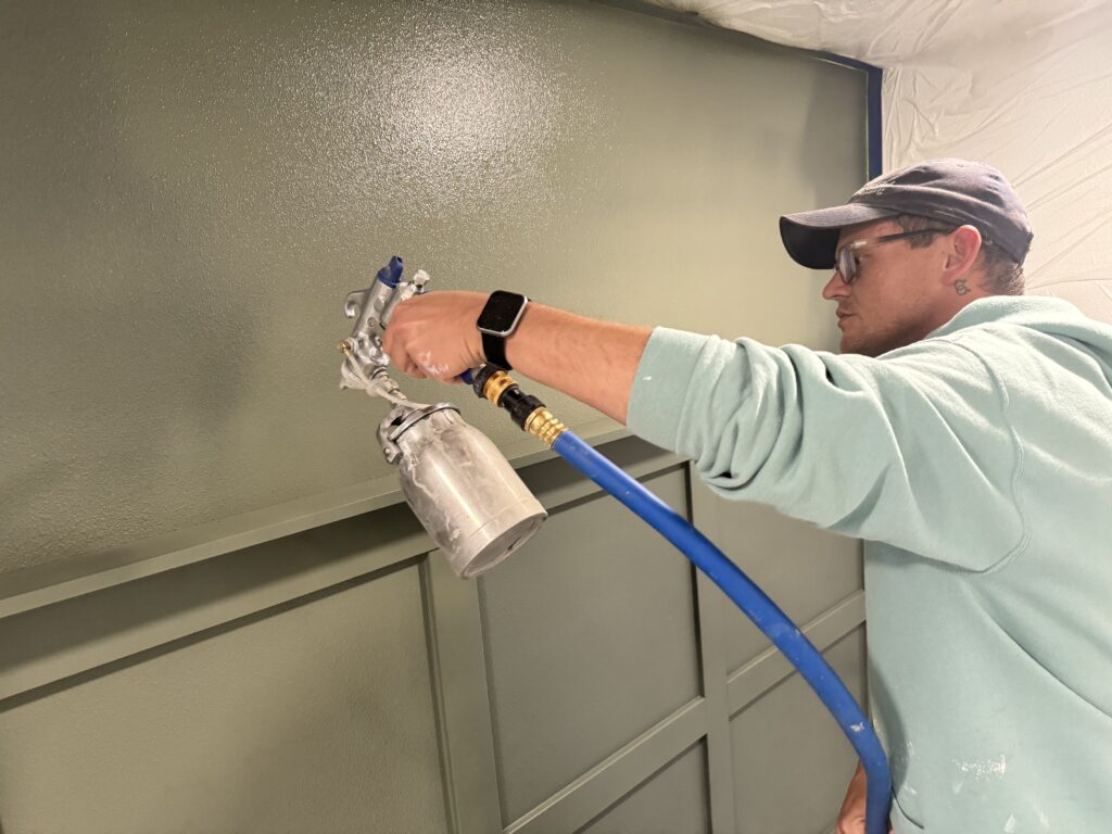 spraying paint