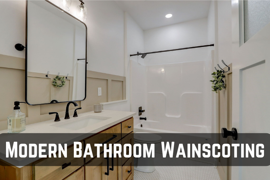 modern bathroom wainscoting